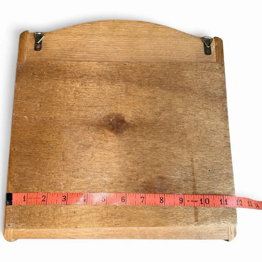 Heartland International Vintage Wood Letter Rack Key Hooks Cottagecore 90s Decor